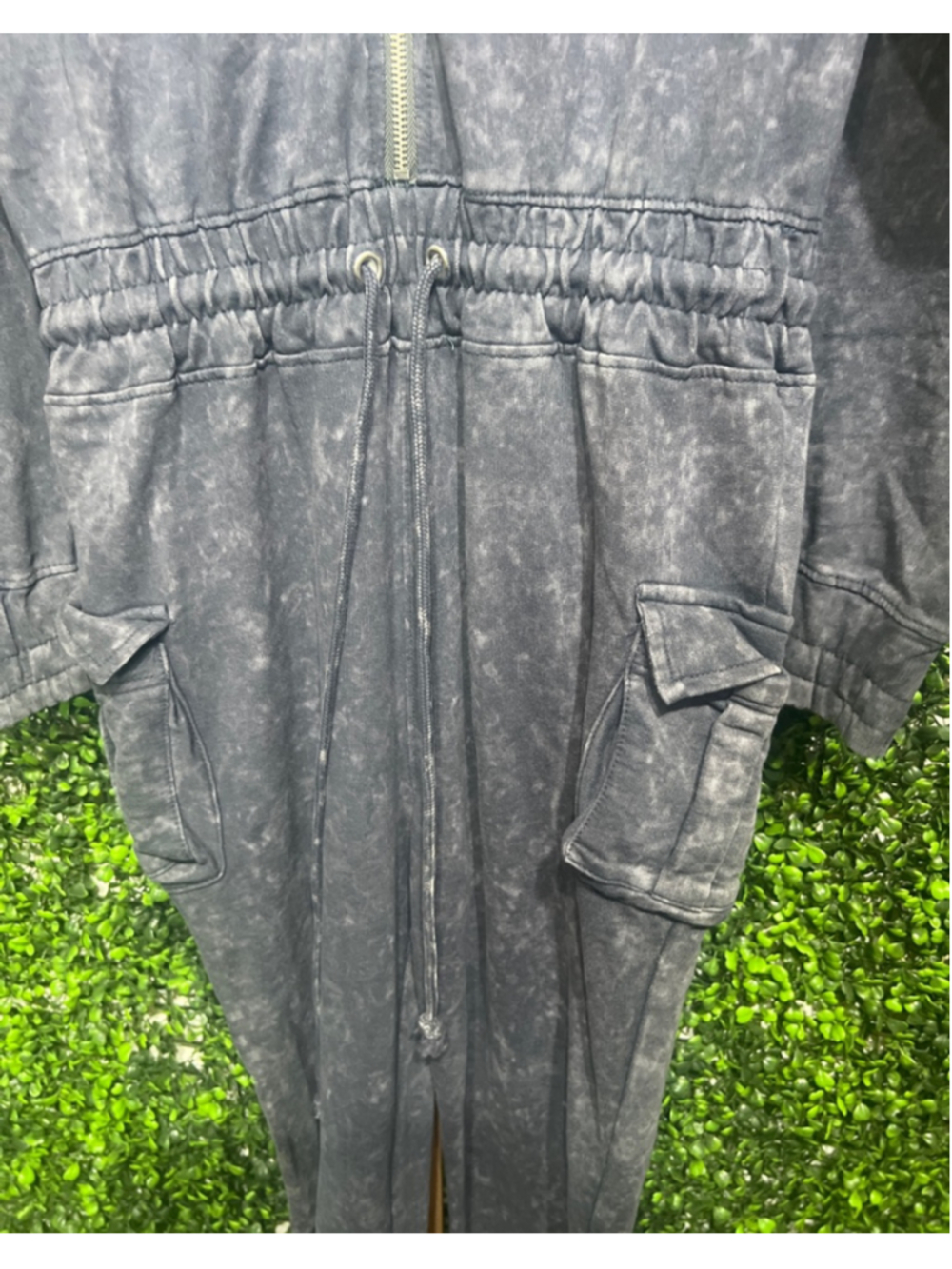 Women's Fashion Nova Found my Peace Navy Washed Jumpsuit Size Small - Picture 7 of 11